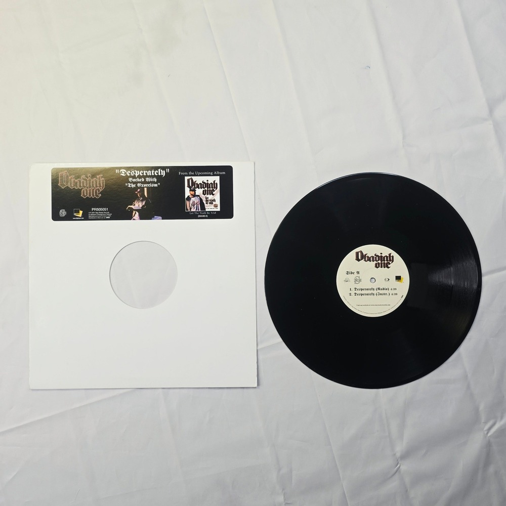 Obadiah One Desperately 12" Vinyl Single 12 Inch Black Hip Hop Rap 2001